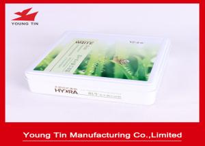 Wholesale Whitening Facial Mask Metal Cosmetic Tins With Hinged Lid Cover 170 x 165 x 45 MM from china suppliers