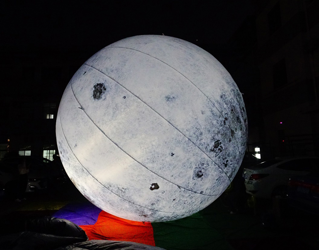 Customized Event Giant Advertising Inflatable Moon Model Large Inflatable Moon Balloon with Led Light