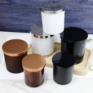 Wholesale Luxury Empty Glass Candle Jars With Lid For Gifts Capacities Ranging 200ml from china suppliers