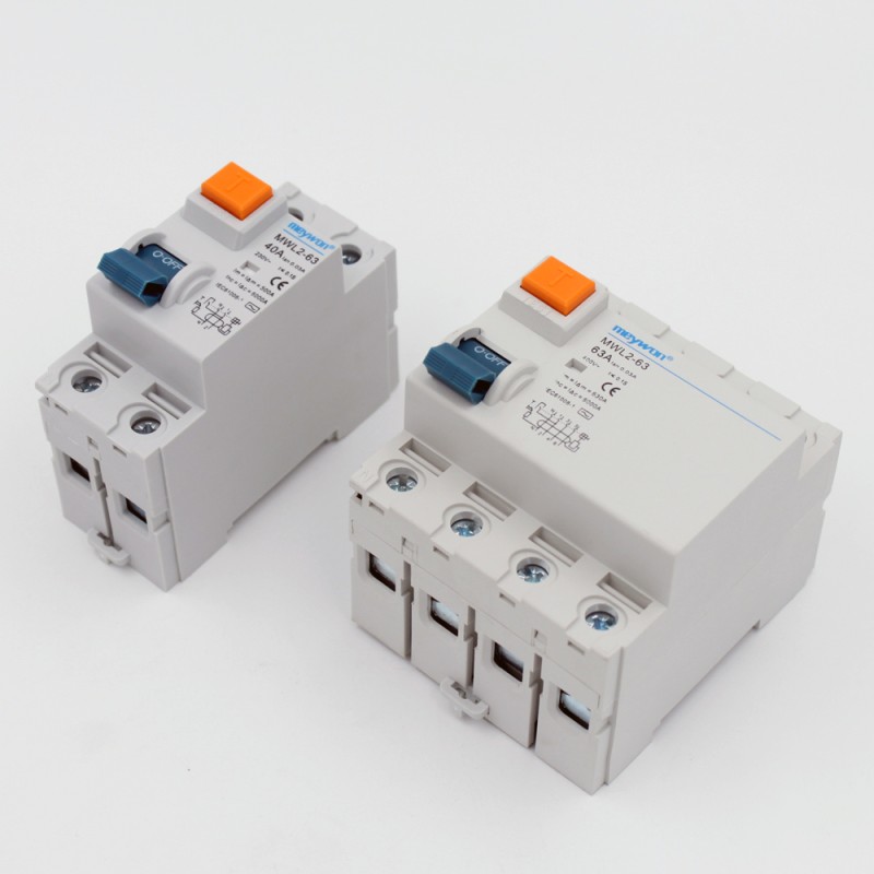 2 Pole Type B RCCB MCB Circuit Breaker Without Overcurrent protection 25A 40A 63A Made of Copper