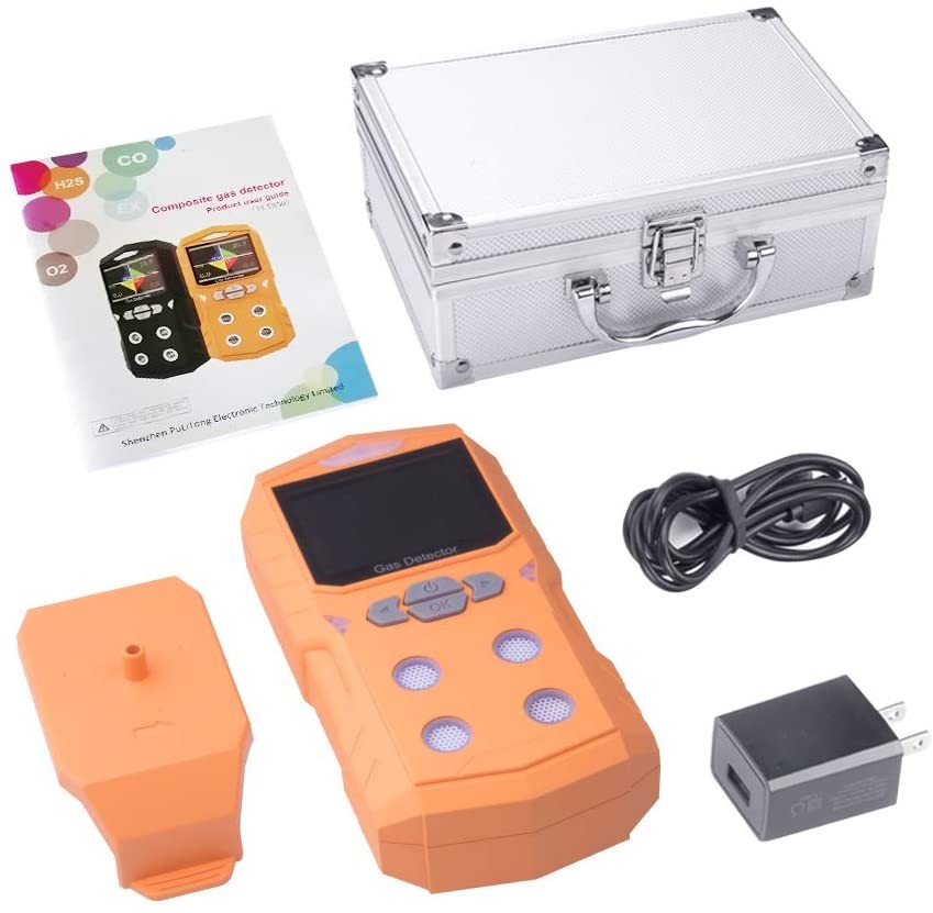 4 In 1 Colorful Portable LEL Gas Detector With Hose / Probe