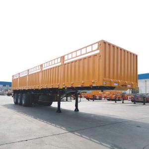 Wholesale CIMC Side Grid Door 60T Flatbed Stake 3 Axle Semi Trailer from china suppliers