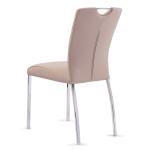 Wear Resistant Leather Dining Room Chairs With Electroplated Steel Legs