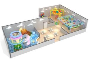 Wholesale PVC Foamed Indoor Preschool Playground Equipment Kids Play Toys With Rope Climbing from china suppliers