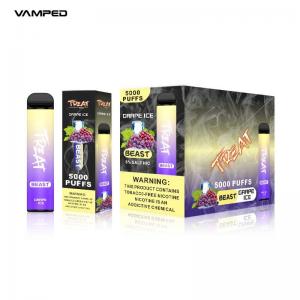Wholesale E Liquid 10ml Disposable Pod System Starter Grape Ice 5000 Puffs from china suppliers