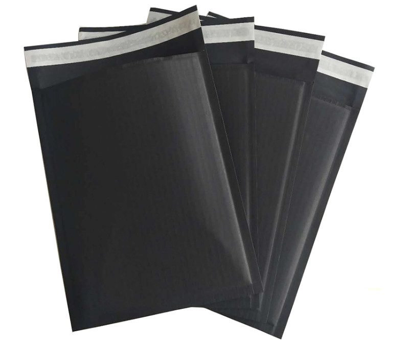 Black 9.5x11'' Custom Kraft Corrugated Envelopes 2 Sides Protection Heat Seal