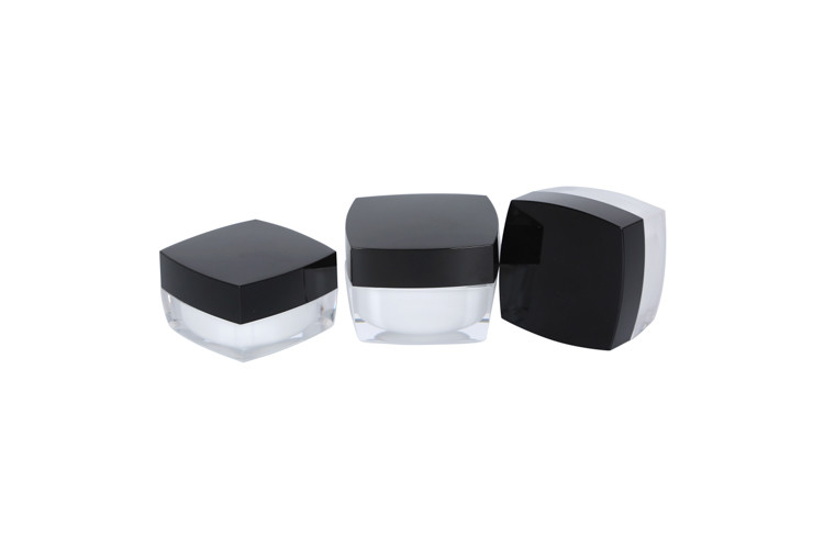 Acrylic Lotion Cosmetic Pump Bottle 15g Square Cream Jar Skincare Set