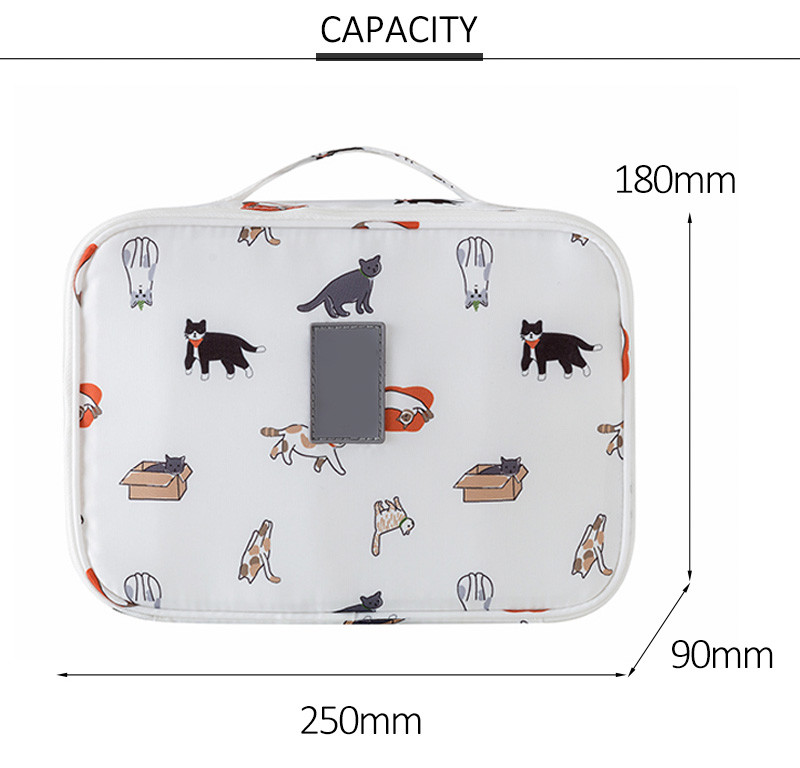 Personalized Travel Portable Wash Makeup Bag Custom Cartoon Print