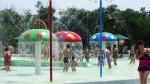 Customized Fiberglass, PVC Spray Mushroom Aqua Park Equipment For 3 - 5 Persons