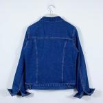 Denim Jacket Manufacture Button Down Jacket OEM Denim Clothing Washed Blue