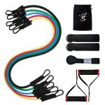 Fitness Latex 11pcs Resistance Bands , Resistance Band Tube Pull Rope Sport Set
