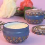 60mm Vegan Soy Candles , Handmade Long Lasting Smelling Candles Persimmon