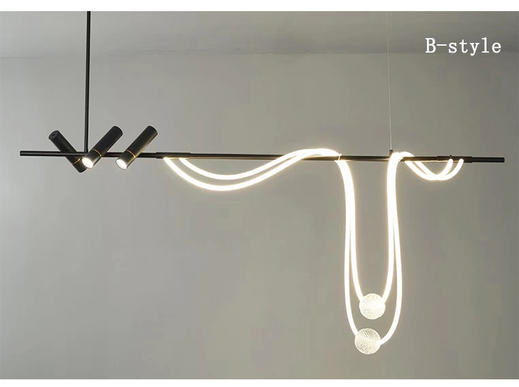 Nordic Designer Long Arc Lamp Spotlight chandelier dining room Bar Minimalism Chandelier(WH-MI-391)