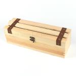 Wooden Wine Gift Box – Rustic Solid Wood Case for One Bottle, Perfect for
