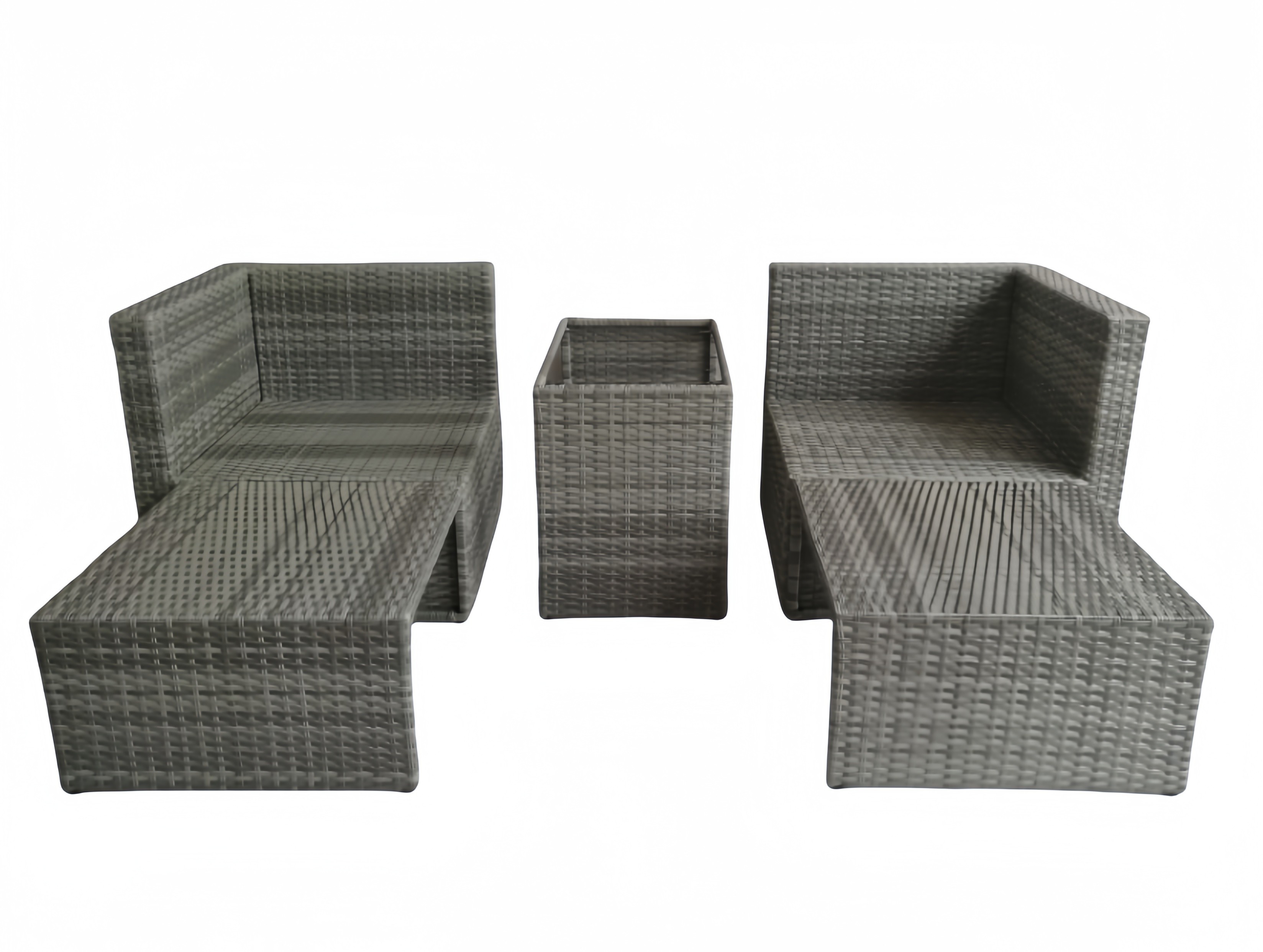3 2 Seater Rattan Conservatory Sofa Set Comfortable Cushions Outdoor Garden