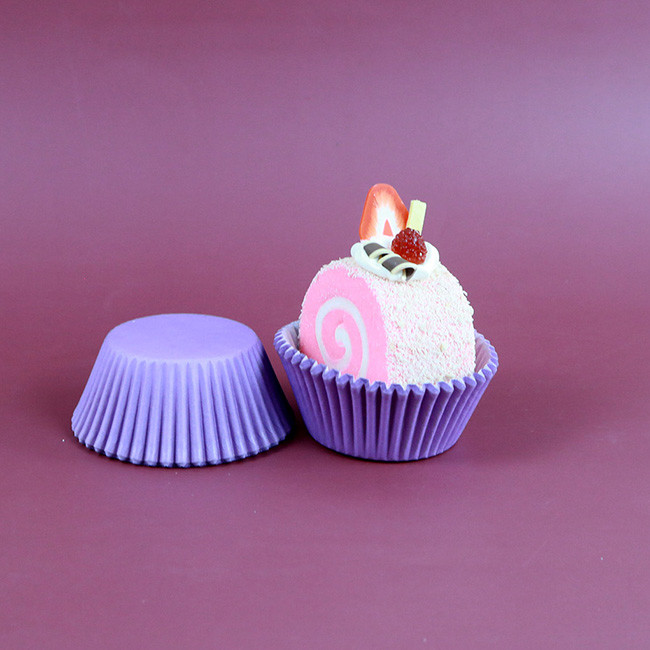 50Pcs/Set Panttern Violet Coloured Muffin Paper Cupcake Cases Baking Cup Cake Case Disposable Cake Baking Paper Cup