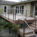 Balcony Side Mounted Building Railing Stainless Steel Cable Outdoor / Indoor