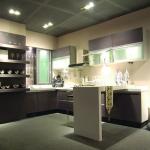 High Gloss White Modern Glass Stainless Steel Modular Kitchen Cabinet