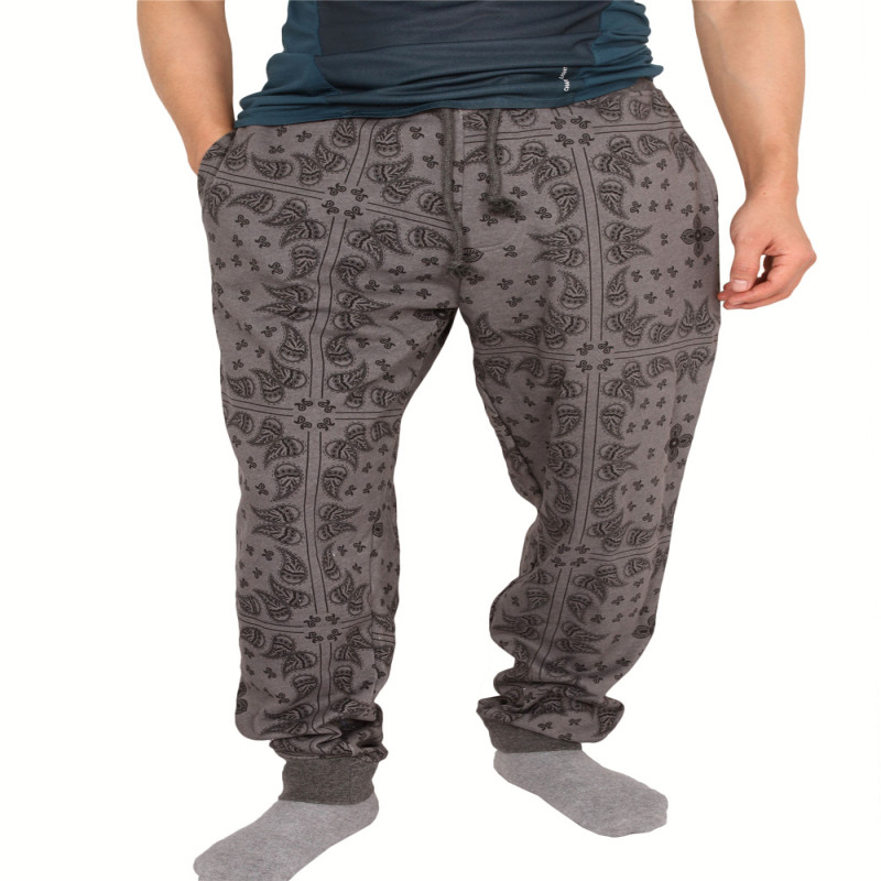80% Cotton 20% Polyester Print Mens Terry Joggers Fleece Terry Cotton Sweatpants