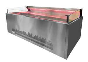China Energy Saving Stainless Steel Body Counter Fish Display Refrigerator on sale