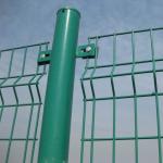 Galvanized Steel 3D Wire Mesh Fence With Square Post RAL 6005 Green