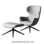 Firberglass Interior Lounge Grey Fabric Upholstered Single Seater Armchair