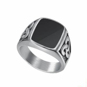 Wholesale Black Enamel Mens Stainless Wedding Bands Size 5 - 10 Stainless Steel Wedding Band from china suppliers