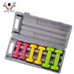 Carry Case 6kg Vinyl Dumbbell Set For Building Muscle Strength Hex Shape