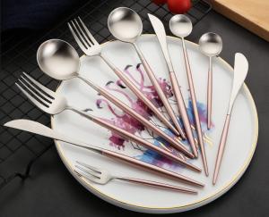China NC099 Elegant design Pink color handle Flatware Set  Stainless steel Cutlery on sale