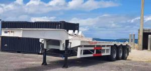 Wholesale Van-type 60ton 80ton 100ton Hydraulic Gooseneck Lowbed Lowboy Loader Trucks Semi Trailer from china suppliers