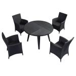 Poly Rattan 7 Pieces Garden Wicker Dining Furniture