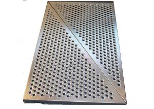 Wholesale 3mm SS Round Hole Perforated Metal Panels For Wall Panelling With Floding Edge from china suppliers