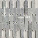 Long Oval Stone Mosaic Subway Wall Tiles For Bathroom And Living Room