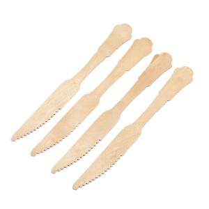 Wholesale 200mm Disposable Wooden Vintage Style Utensils Biodegradable Knife Bulk from china suppliers