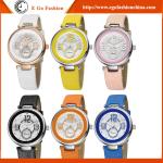 KM28 Blue Orange Pink Lady Watch PU Leather Original KIMIO Woman Watches Gift