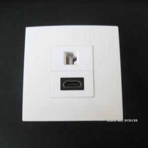 Wholesale Perfect Quality HDMI+RJ45 Network Wall Socket 86x86 mm Standard Size Home Plug from china suppliers