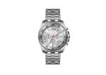 Man Stainless Steel Chronograph Watch Brown Solid Band IP Plating 7.0mm Crown