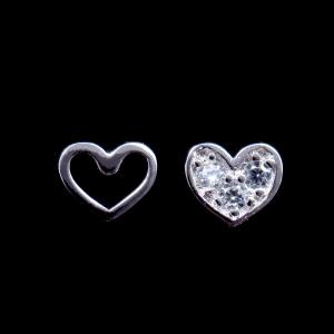 Wholesale Lovely Sweetheart Silver Cubic Zirconia Earrings For Girl Friend Gift from china suppliers