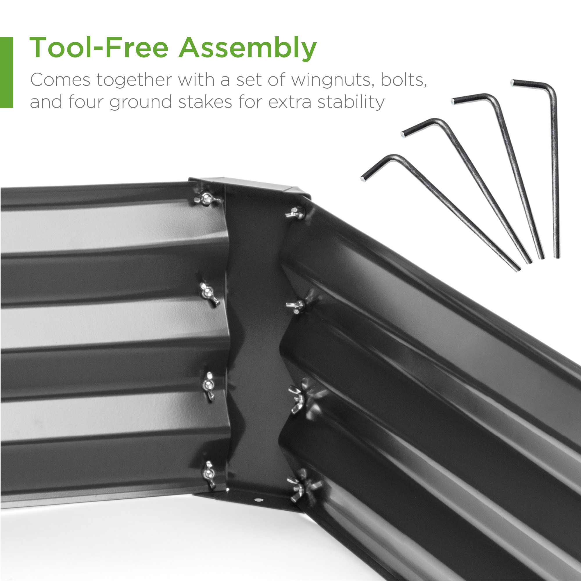 blunt edges 4ft Galvanized Steel Raised Garden Bed