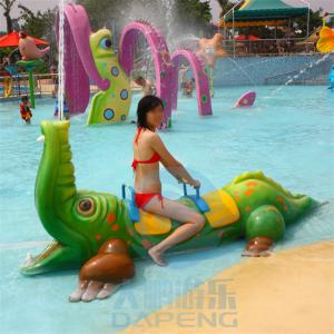 Wholesale FRP Crocodile Spray Animals Water Spray Games With Seat In The Water Park from china suppliers