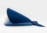 Handwash Folding Blue Shark Stocked Felt Cat Bed