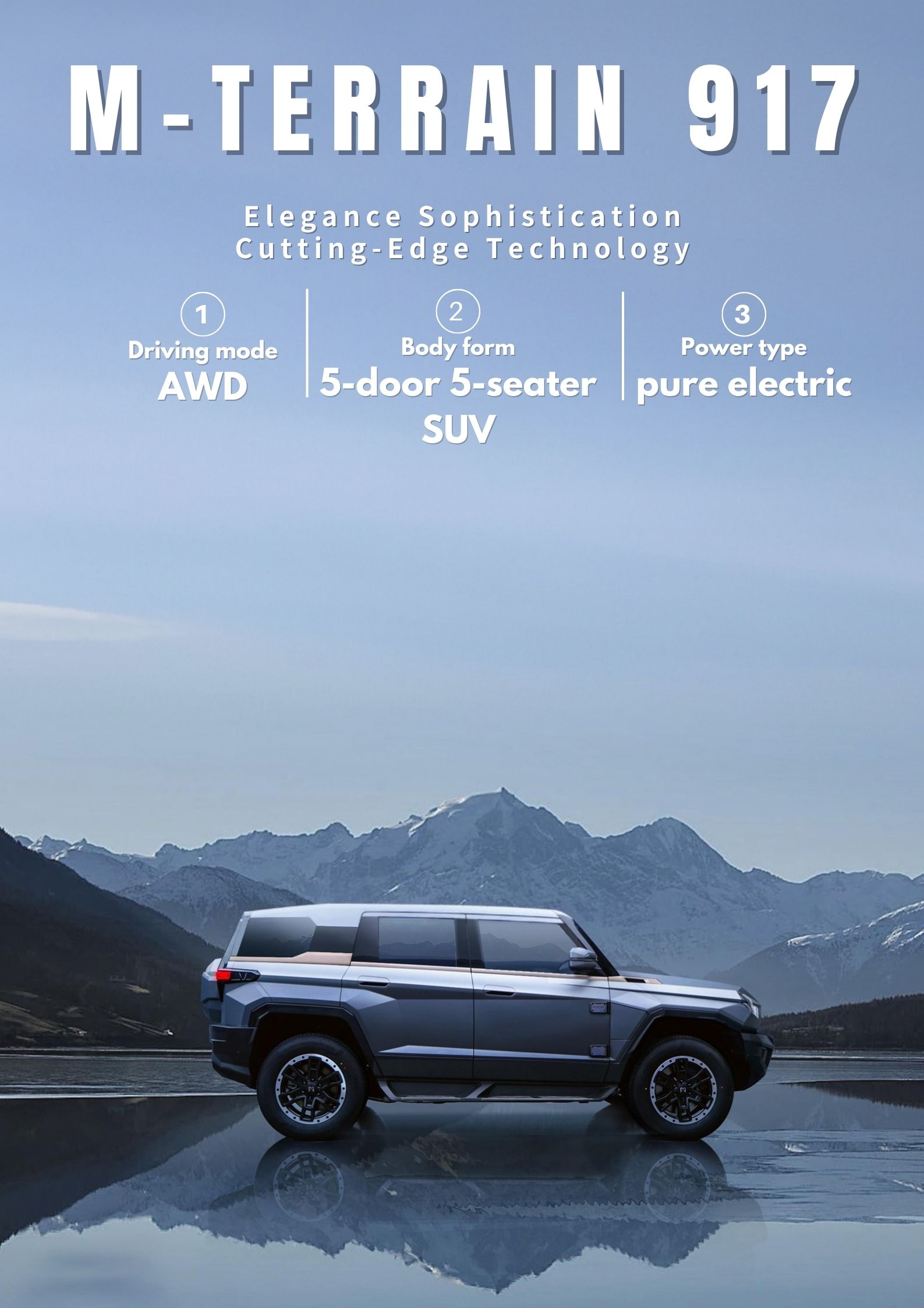 2023 M-Terrain 917 Electric SUV Off-road 4WD DongFeng Energy Vehicles Auto SUV EV Car