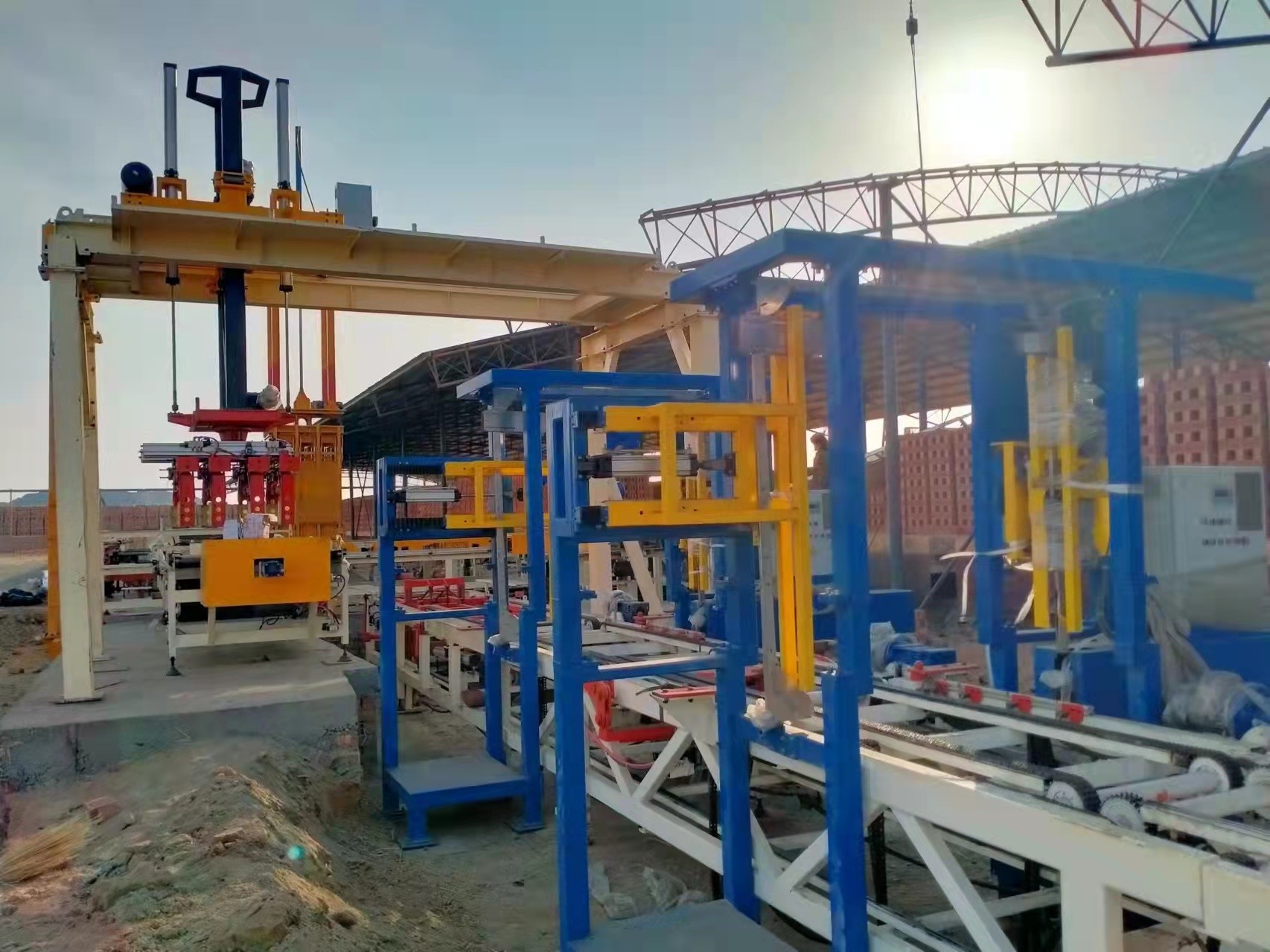 ISO Automatic Brick Making Machine 40kw Packing Brick Production Line