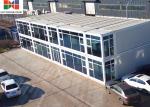 Water Proofing Living Container House , Glass Curtain Homes Made From Containers