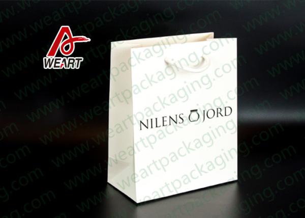 Crafts Paper Personalized Store Bags , Glossy Business Paper Bags With Hot Foil