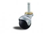 2" threaded stem ball caster black rubber caster, 2" ball caster, furniture