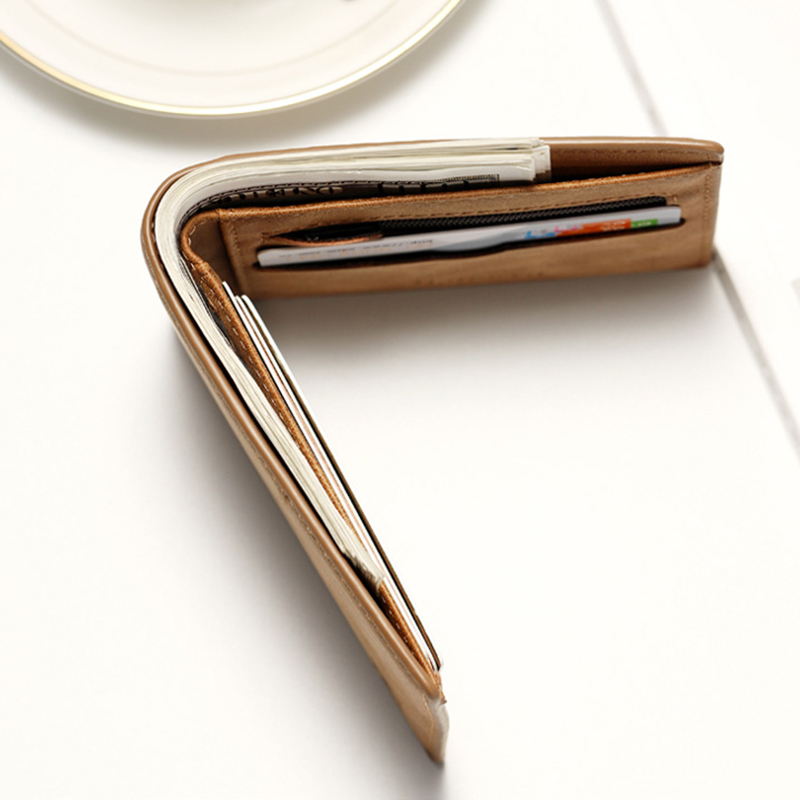 Multifunctional Money Holder in Vintage Style Custom Logo Wallet with Open Closure
