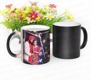 11OZ Glossy Finish Full heat changing mugs With C Shape Handle