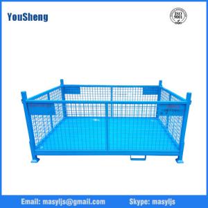 Wholesale foldable steel pallet crate/storage collapsible metal box/bin from china suppliers
