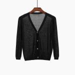 Women′s Summer Knitwear Thin Cardigan Ice Silk Seven-Point Sleeve with Candy